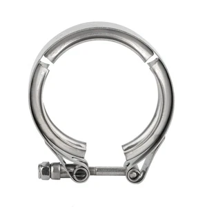 ⁺Universal 2.5 Inch 63mm Car V Band Turbo Downpipe Exhaust Clamp M6 Screw - Picture 1 of 7