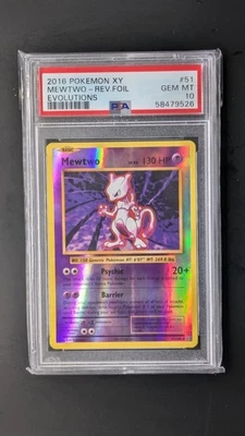 Mewtwo - 51/108 - Reverse Holo - XY Evolutions - 2016 - Pokemon - PSA 10 Foto 1 de 2