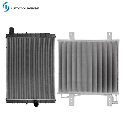 Radiador de refrigeración y condensador de aire acondicionado para International Harvester 9900i SFA 2003 Foto 1 de 4