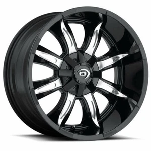 18" Vision Off-Road 423 Manic Gloss Black Machined Face Wheel 18x9 6x5.5 12mm - Picture 1 of 6