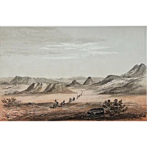 ca. 1855 Original Colored Lithograph - APPROACH TO CADOTTE'S PASS - U.S.P.R.R. - Picture 1 of 2