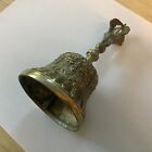 Antique Old Tibetan Buddhism Ritual Bronze Brass Bell  approx 6'H From India