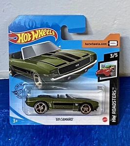 Hot Wheels ‘69 Camaro New On Card 3/5 HW Roadsters - Picture 1 of 2