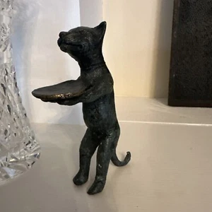 Diego Giacometti Bronze Black Cat Standing Butler Halloween Sculpture READ - Picture 1 of 20