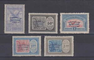 ARGENTINIEN 1930 ZEPPELIN Sc C20-C24 VOLLER SATZ HINGED POSTFRISCH SCV 325,00 $ - Bild 1 von 2