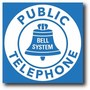BELL TELEPHONE HIGH GLOSS OUTDOOR 3.5 INCH SQUARE DECAL STICKER - Picture 1 of 1
