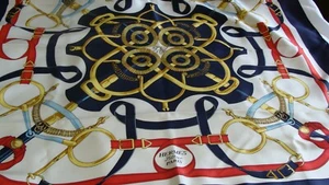 Hermes silk scarf, EPERON D' OR by Henri d' Origny, Unworn. - Picture 1 of 8