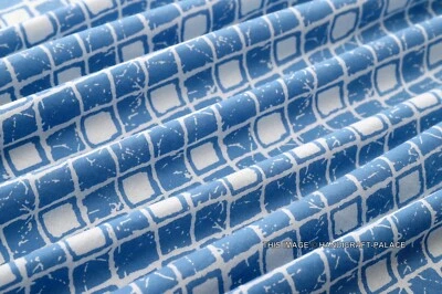 Indian Cotton 3 Yard Ethnic Running Loose Fabric Buffalo Check Print Dressmaking - Image 1 of 4