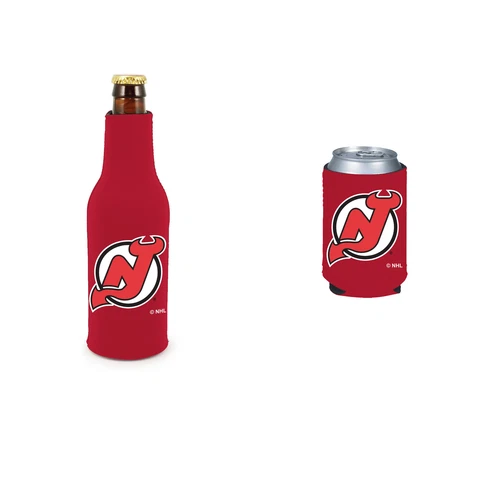 Bundle - 2 Items: New Jersey Devils Bottle Cooler Suit and Kaddy Can Cooler Cover