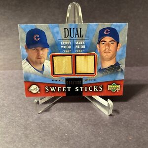 Kerry Wood / Mark Prior-2004 UD Sweet Spot Sweet Sticks Dual Bat Pieces 44/100