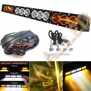 22 Inch 120W LED Light Bar Dual Color Combo Offroad ATV SUV 4WD Fog Driving 24'' - Foto 1 di 12