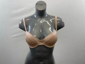 Women's Beige T-Shirt Bra Size 34B Polyester - Picture 1 of 3