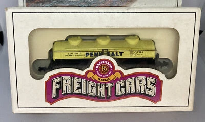Vintage Bachmann N Scale 3 Dome Tank Car Penn Salt Used - Image 1 of 4