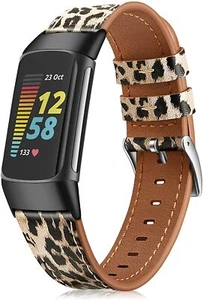 Correa de cuero genuino para accesorios de repuesto Fitbit Charge 5 - Imagen 1 de 17