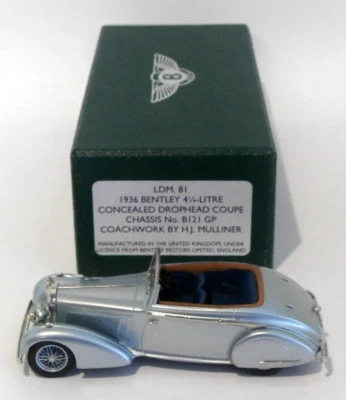 Modelos Lansdowne escala 1/43 LDM81 - 1936 Bentley 4,25 Ltr oculto DHC plateado Foto 1 de 4