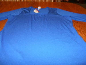 Covington Damen blau 3/4 Ärmel quadratischer Ausschnitt Shirt Gr. 20-22 Neu mit Etikett - Bild 1 von 3