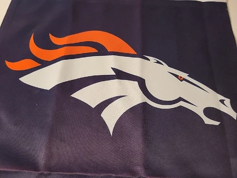 Denver Broncos 2 sided Flag 12"x18" NFL Garden Flag Banner Flag Cover
