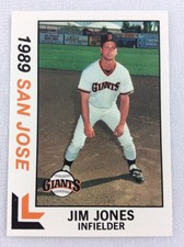 1989 San Jose Giants-California League-BEST Baseball Card-Jim Jones