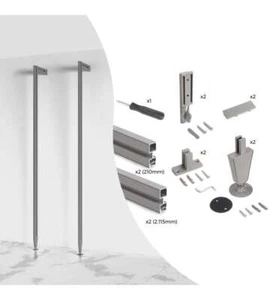 Emuca Zero Kit telaio modulare con ferramenta e 2 profili per montaggio a pavime - Foto 1 di 7