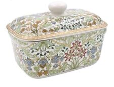 Fine China Butter Dish William Morris Hyacinth Floral Bell Top Butter Dish