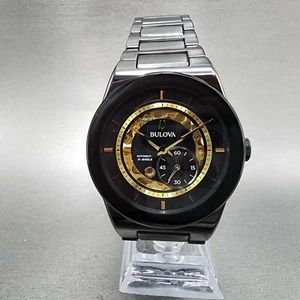 Bulova Millennia Automatic Watch Men 41mm Skeleton Dial Black Ceramic Case - Picture 1 of 11