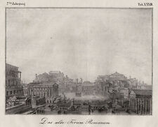 Rome Forum Roman Original Lithography Karlsruher Unterhaltungsblatt 1834