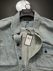Chaqueta utilitaria John Varvatos Collection para hombre - lino - azul desvanecido - $498 nueva con etiquetas - Imagen 1 de 22