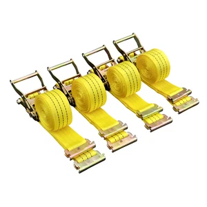 4-Pack 15' E-Track Ratchet Tie Down Strap Cargo Van Truck Enclosed Trailer - Picture 1 of 7
