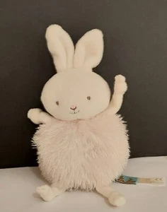 Bunnies by the Bay Roly Poly Pink White Plush Stuffed Animal Toy 7.5" - Picture 1 of 7