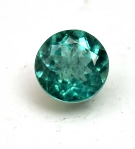 Piedra preciosa de apatita azul verdoso natural certificada 2,80 quilates corte redondo suelta - Imagen 1 de 5