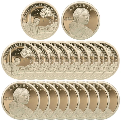 2019 S Native American Sacagawea Dollar Gem Deep Cameo Proof Roll 20 US Coins Cover