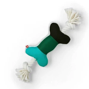LEGO Color Bloque Peluche Hueso &Cuerda Combo Juguete Perro - Negro/Verde / Azul - Imagen 1 de 3