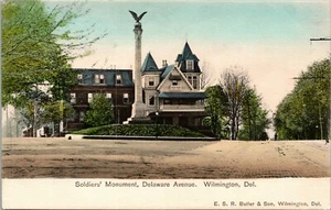 Soldiers Monument Wilmington Delaware Postcard ESR Butler & Son UNP UND - Picture 1 of 2