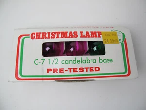 Vintage C71/2" 5W mehrfarbige Weihnachtslampen Glühbirnen Box mit 5 - Bild 1 von 3