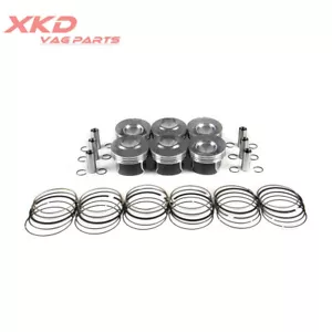 VR6 3.6L Engine Pistons & Piston Rings Kit fit for VW Touareg Audi Q7 03H198151B - Picture 1 of 9
