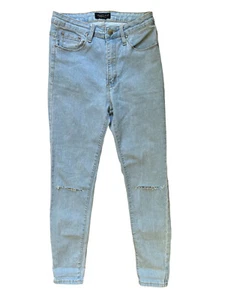 American Bazi Womens Size 5 Light Blue Jeans Distressed Stretch Denim 28 x 29 - Picture 1 of 4