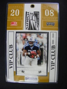 LenDale White 2008 Playoff Prestige National VIP Club Gold Pass Badge Titans - Picture 1 of 2