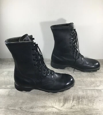 Vtg Combat 80s Work Soft Toe Punk Grunge Leather Motorcycle Biker Mens Boots 12 - Image 1 of 4