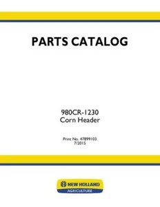 CATALOGO RICAMBI TESTATA MAIS NEW HOLLAND 980CR-1230 - Foto 1 di 1