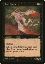 Foul Spirit Portal Second Age HEAVILY PLD Black Uncommon MAGIC MTG CARD ABUGames
