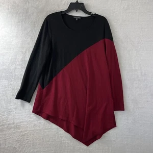 Slinky Brand Womans Sweater Top Multicolor Large Colorblock Long Sleeve Pullover - Picture 1 of 7