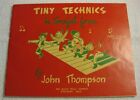 Livre piano vintage de John Thompson's Tiny Technics en forme harmonieuse 1958 très joli