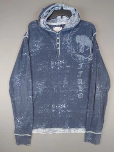 Buffalo By David Bitton Long Sleeve Hooded Henley Thermal T Shirt Men's Sz Large - Picture 1 of 14