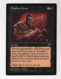 SHALLOW GRAVE MAGIC THE GATHERING MTG MIRAGE SET TCG CARD 1996 VINTAGE - Picture 1 of 2