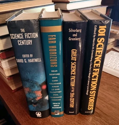 Science Fiction Mix HCDJ Lot of 4 Anthologies Silverberg, Greenberg, Hartwell - Image 1 of 4
