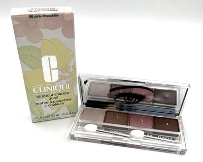 CLINIQUE All About Shadow Quad ~ 06 Pink Chocolate .16 OZ / 4.8g  - Full Size - Image 1 of 4