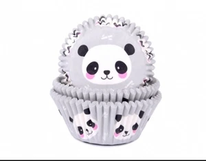 50 Stück Panda Cupcake Backformen Muffins Kindergeburtstag Keks Papierform Tiere - Bild 1 von 3