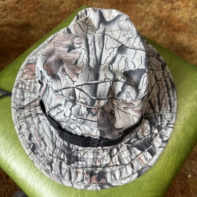 De colección Raro Cabela's Jones Roble Camuflaje Caza Pato Lona Sarga Cubo Gorra XL Foto 1 de 4
