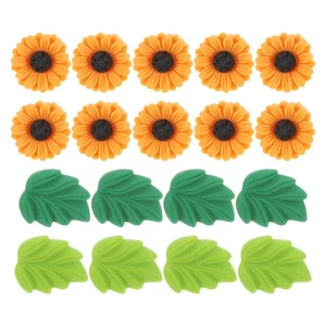 40 Pcs Leaves Sunflower Pushpin Decorative Cork Board Tacks Thumbtack - Picture 1 of 12