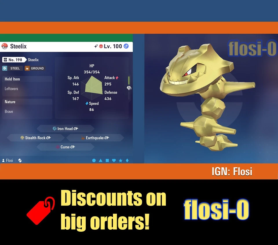 6IV Shiny Steelix Pokemon Leggende ZA (Legends Z-A) - Immagine 1 di 1